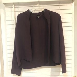 Eileen Fisher Petite Sz Pp Purple Open Cardigan